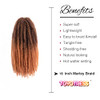 ToyoTress Marley Twist Braiding Hair 18 Inch 6 Packs Marley Twist Crochet Hair Ombre Brown Long Afro Kinky Curly Marley