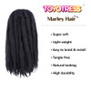ToyoTress Marley Twist Braiding Hair 18 Inch 6 Packs Black Marley Hair For Faux Locs Marley Twist Crochet Hair Afro Kink