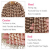 Leeven 7 Packs 12 Inch Passion Twist Hair Ombre Blonde Water Wave Crochet Braids for Passion Twist Crochet Braiding Hair