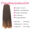 Leeven 7 Pcs Passion Twist Hair Ombre Color Water Wave Synthetic Crochet Braids for Butterfly Locs 18 Inch Passion Twist