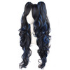 MapofBeauty Multicolor Lolita Long Curly Clip on Ponytails Cosplay Wig BlackBlue