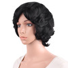 MapofBeauty 118 Inch30 cm Special Elderly Short Curly Fashion WigsBlack