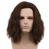 karlery Men Fluffy Short Curly Brown Wig Halloween Cosplay Wig Anime Costume Wig 1