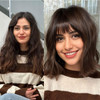 Bangs Hair Clip in Bangs 100 Real Human Hair Extensions Wispy Bangs French Bangs Clip on Air Bangs for Women ABrown Blac