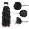 BLY 7A Mongolian Kinky Curly Human Hair 3 Bundles Pack 222426 Inch Unprocessed Hair Weave Weft for Black Women Natural C