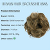 CAISHA 100 HUMAN HAIR Scrunchie Hair Piece Updo Braid Hair Scrunchy Messy Bun Light Brown Blonde Mix H312p
