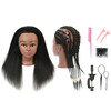 RYHAIR Mannequin Head with Human Hair for Hairdresser Training Braiding Styling Manikin Cosmetology Makeup Manican Doll