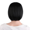 MapofBeauty 12 Inch30 cm Beautiful Womens Short Straight BOB Wig Jet Black