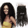 Sent Hair 5x5 Deep Curly Wave Lace Closure 100 Human Hair with Baby Hair Brazilian Virgin Hair Closure Free Part Natural