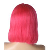 Glueless Wig Hot Pink Lace Front Human Hair Straight 180 Density 13x4 Frontal 8inch Pre Plucked with Baby Hair Brazilian