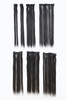 SWACC Women 22 Inches Straight Full Head 7 Separate Pieces Heat Resistance Synthetic Hair Clip in Hair Extensions 1BOff