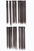 SWACC Women 22 Inches Straight Full Head 7 Separate Pieces Heat Resistance Synthetic Hair Clip in Hair Extensions Dark B