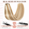 Hairro Clip in Hair Extensions 100 Human Hair 18 Inch 70g Thin Standard Weft 8 Pcs 18 Clips Straight Hair for Women Beau