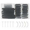 70 Pcs Wig Accessories Set 60Pcs Hair Extensions Wig Clips 7Teeth Wig Combs with Cloth 6Teeth UShape Metal Snap Clips 5
