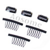 70 Pcs Wig Accessories Set 60Pcs Hair Extensions Wig Clips 7Teeth Wig Combs with Cloth 6Teeth UShape Metal Snap Clips 5