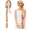 ColorGround Long Blonde Braided Cosplay Wig for Halloween and Con Blonde Wig Only