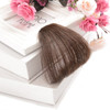 HAIQUAN Fringe Hair Bang Extensions Human Hair Flat Bangs Hand Tied Bang Fashion Clip in Hair Extension Dark Brown