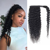 seelaak Kinky Curly Human Hair Ponytail Extension with Wrap Around True Length 10A Brazilian Ponytail Human Hair 3C Afro