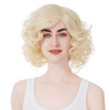 Aimole Women Short Curly Wig Synthetic Hair Cosplay Costume Halloween Party Daily Everyday Wear Wig Heat Resistant 613E