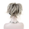 Aimole Synthetic Ponytail Clipon Straight Wig Short Extensions hair Hairpiece 48T Light Gray Blonde with Dark Root