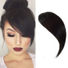 Dsoar Side Bangs Clip in Real Human Hair Bang Natural Clip on Straight Fringe Hair ExtensionsNatural Black Color