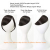 Dsoar Side Bangs Clip in Real Human Hair Bang Natural Clip on Straight Fringe Hair ExtensionsNatural Black Color