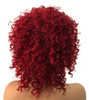 Wiginway Vivid Red Medium Full Curly Wigs Halloween Party Fun Wig Heat Resistance Synthetic Wig 8 Inch
