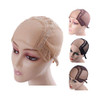 YANTAISIYU 4X4 Inch U Part Swiss Lace Wig Cap for Making Wigs with Adjustable Straps on the Back Glueless Hairnets Blond