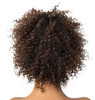 Wiginway Short Kinky Curly Dark Auburn Wigs with Black Root Afro African American Full Wigs Hair Replacement 8 Inch