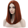 BERON Dark Orange Wigs Straight Middle Length Wig Middle Part Womens Wig for Cosplay Halloween Party or Daily Use Wig Ca