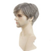 Wiginway Short Straight Wig for Men Gray Synthetic Natural full Wigs 6