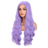 BERON Purple Long Wigs for Women Girls Wavy Colored Hair Wig Light Purple Curly Women and Girls for Daily or Cosplay Use