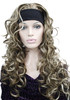 Wiginway 34 Band Headband wig Womens Brown Mixed Color Long Curly Wigs for Women ladies