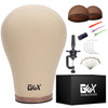 GEX 2024 Cork Canvas Block Head Mannequin Head Wig Display Styling Head With Mount Hole Light Brown 235