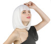 eNilecor Short Bob Hair Wigs 12 Straight with Flat Bangs Synthetic Colorful Cosplay Daily Party Wig for Women Natural As