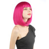 eNilecor Short Bob Hair Wigs 12 Straight with Flat Bangs Synthetic Colorful Cosplay Daily Party Wig for Women Natural As