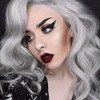 Grey Lace Front Wig for Women Silver Gray Short Curly Wavy Bob Wigs with Natural Hairline Realistic Beach Wave Synthetic