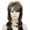 Lydell Long Soft Shaggy Layered Classic Cap Full Synthetic Wigs 12TT26 Brown Highlighted