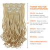 Blonde Hair ExtensionClip hair Extensions 18 wavy Synthetic 55 Oz HSPCYGG Hair Pieces 22 Straight Cheap FluffyNot Tangle