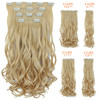 Blonde Hair ExtensionClip hair Extensions 18 wavy Synthetic 55 Oz HSPCYGG Hair Pieces 22 Straight Cheap FluffyNot Tangle
