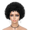 WIGER Short Human Hair Afro Kinky Curly Wigs for Black Women Pixie Cut Curly Wigs Black No Lace Curly Afro Hair African