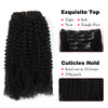 Sassina Remy Hair Extensions 4C Afro Clip in for Black Women Natural Black Afro Kinky Coily Clip in Human Hair Double We