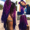 2 Pack Spring Twist Ombre Colors Bomb Twist Crochet Braids 8 inch Fluffy Soft Jamaican Bounce Synthetic Braiding Hair Ex