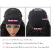 ISEE 10A Headband Wig Straight Human Hair Wigs for Black Women 180 Density Brazilian Virgin Hair Machine Made Headband W