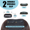 Shinon Hair Extension Bangs Thick Bangs Hair Clip in Human Hair Bang with Fringe Dark Brown Color