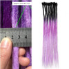 Dsoar 24inch Ombre Dreadlocks Extensions for WomenMen 10 Strands Synthetic Dreads Handmade Hippie LocsOmbre Black and Pu