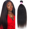 Odir Kinky Straight Bundles Human Hair Unprocessed 8A Brazilian Yaki Straight Virgin Hair 1 Bundle Remy Sew in Hair Exte