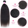 Odir Kinky Straight Bundles Human Hair Unprocessed 8A Brazilian Yaki Straight Virgin Hair 1 Bundle Remy Sew in Hair Exte