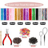 48 Inch Glitter Hair Tinsel Extensions Kit 16 Colors 4800 Strands With Tools Heat Resistant Fairy Hair Accessories for W