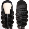 higher Body Wave Headband Human Hair Wig 20 Inch Glueless None Lace Front Wig Brazilian Virgin Hair Wear and Go Wigs for